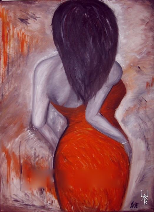 Lady in Orange – Lukisan karya Wirani
