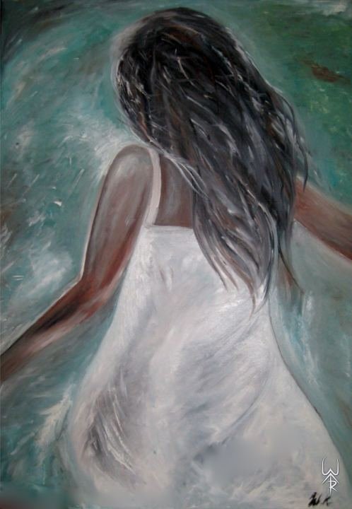 Girl in White Dress – Lukisan karya Wirani