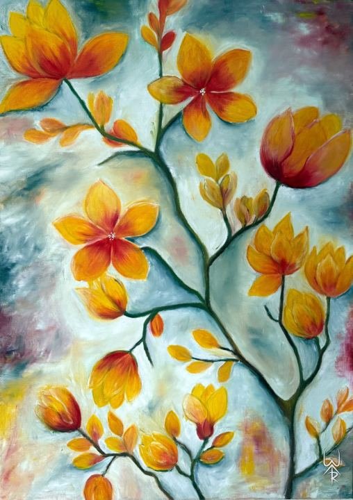 Yellow  Magnolia – Lukisan karya Wirani
